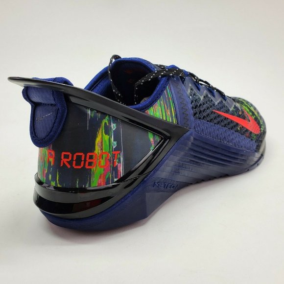 Nike Metcon 6 Flyease "I Am Not A Robot" Mens Blue Void Crimson DB3790-400 NEW - Picture 3 of 11